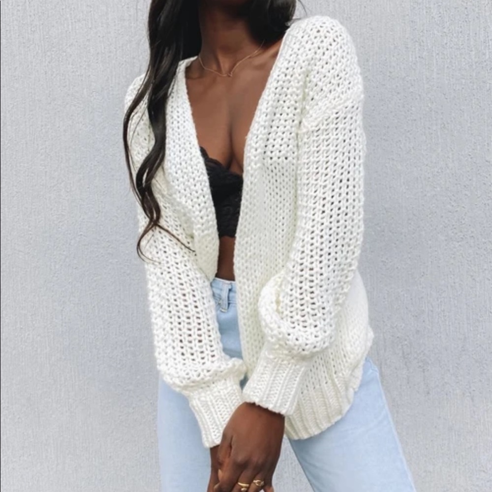 Beginning Boutique Loop De Loop Cardigan Cream